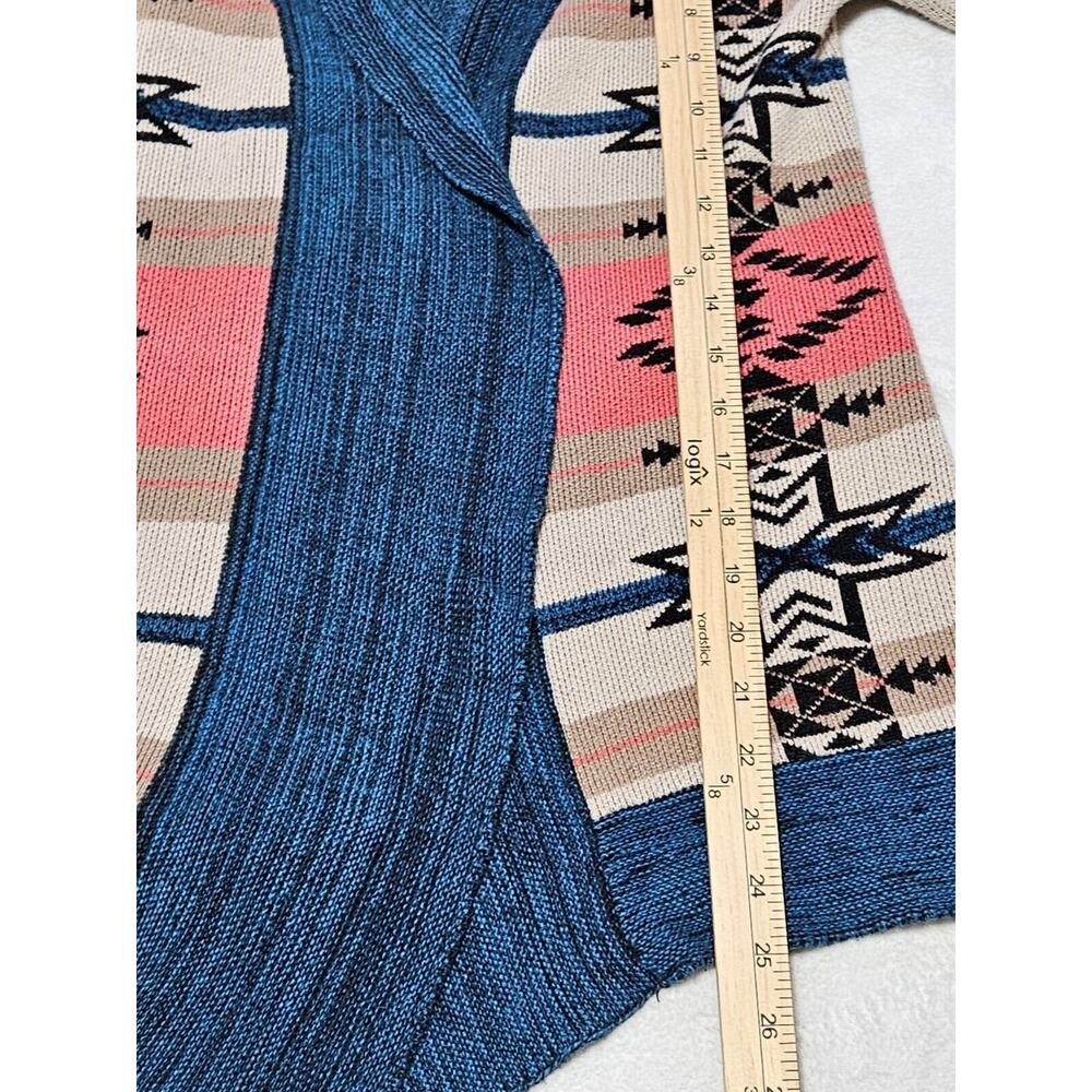 Belldini Womens Southwest Striped Cardigan Open Sweater Multicolor Small - Picture 8 of 10